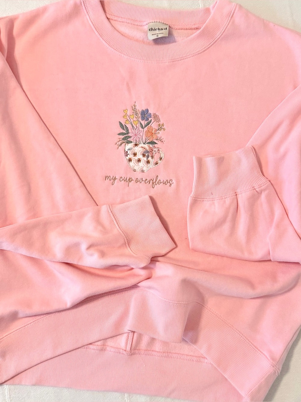 Christian apparel embroidered oversized crewneck size small